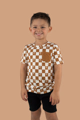 EXCLUSIVE SANDY BEACH CHECKERS DREAM POCKET TEE from DREAM BIG LITTLE CO