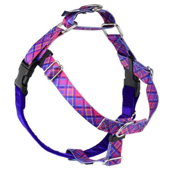 Neon Sunrise Pink Plaid Freedom No-Pull Dog Harness – EarthStyle from 2 Hounds Design
