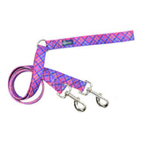 Neon Sunrise Plaid Double Connection Leash – EarthStyle from 2 Hounds Design
