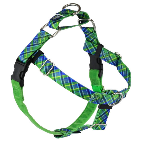 Electric Glow Green Plaid Freedom No-Pull Dog Harness – EarthStyle from 2 Hounds Design