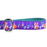 1″ Nocturnal – Fox and Mushroom Ribbon Dog Leash from 2 Hounds Design