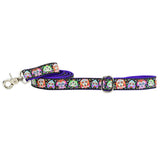 1″ XOLO – Sugar Skull Ribbon Dog Leash from 2 Hounds Design