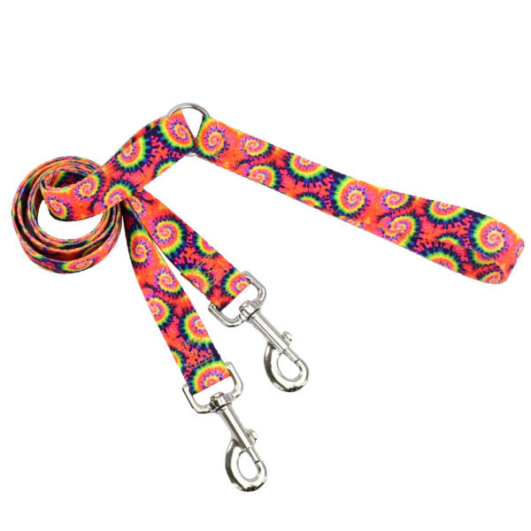 Classic Tie-Dye Double Connection Leash – EarthStyle from 2 Hounds Design