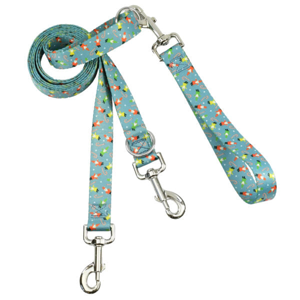 Jolly Gnomes Double Connection Leash – EarthStyle from 2 Hounds Design