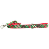 Christmas Plaid Green Velvet Dog Leash (1″ Only) from 2 Hounds Design