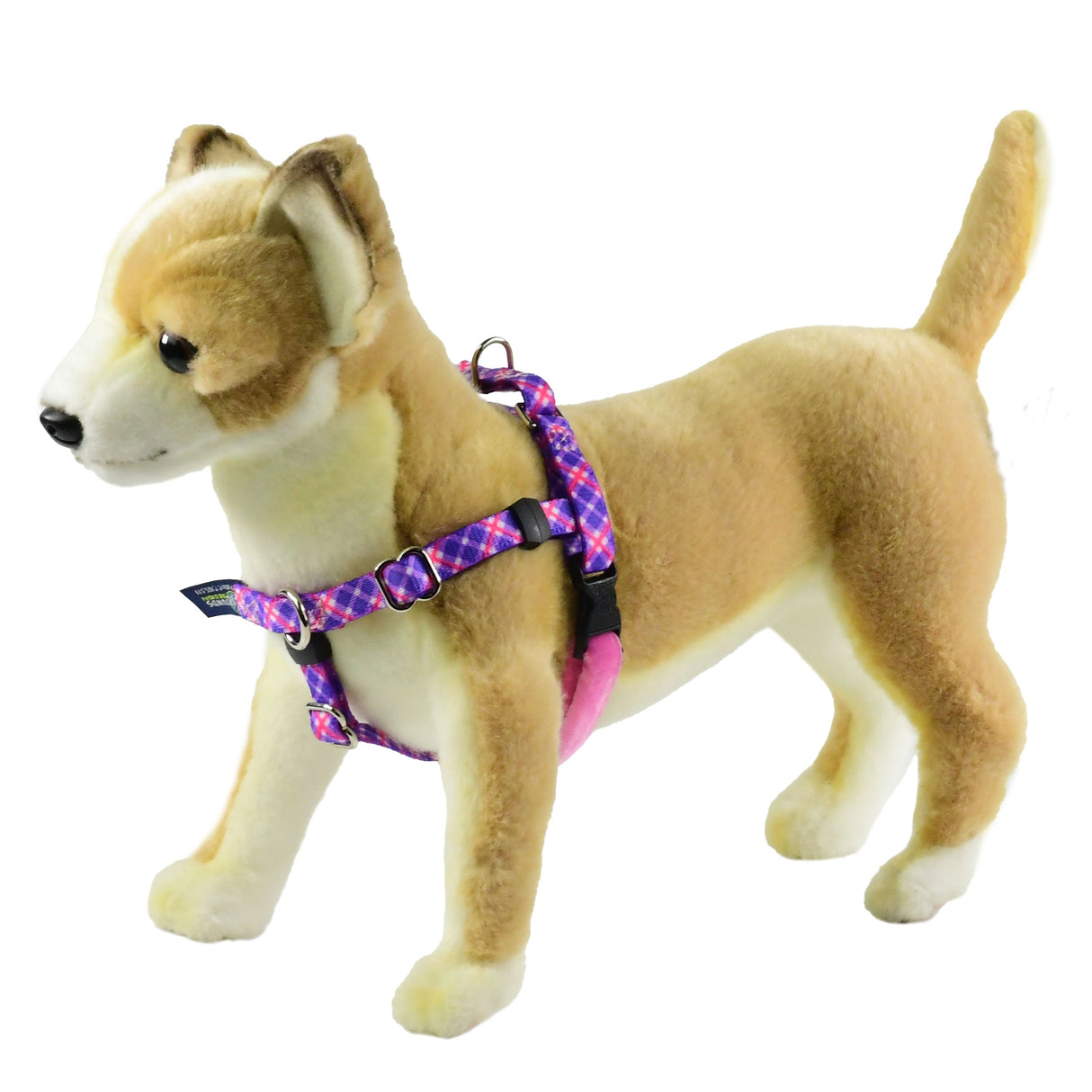 XXSmall Purple & Pink Plaid Freedom No-Pull Harness 13"-16" Chest from 2 Hounds Design