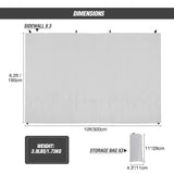Instant Canopy 10x6.2ft Sidewall for 10x10ft Pop Up Canopy From Redcamp