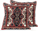 DaDalogy Elegant Majestic Kilim Red Rug Ornate Tapestry Throw Pillow Covers 16" x 16" (18195) from DaDalogy Bedding Collection