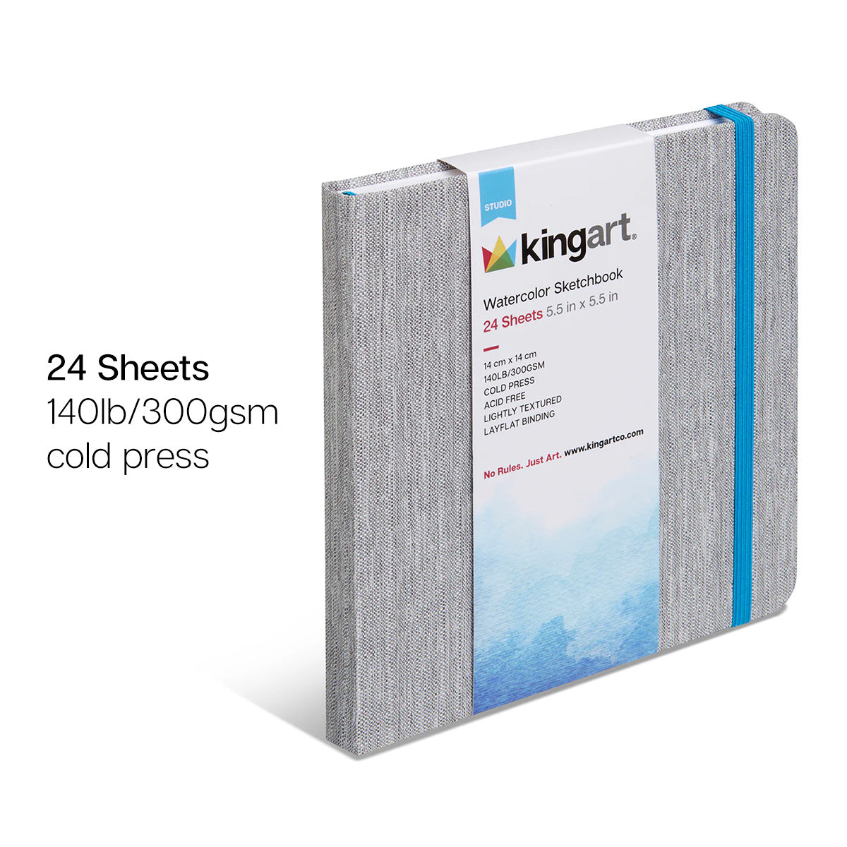 Watercolor Paper Sketchbook 5.5x5.5 24 Pages from KINGART