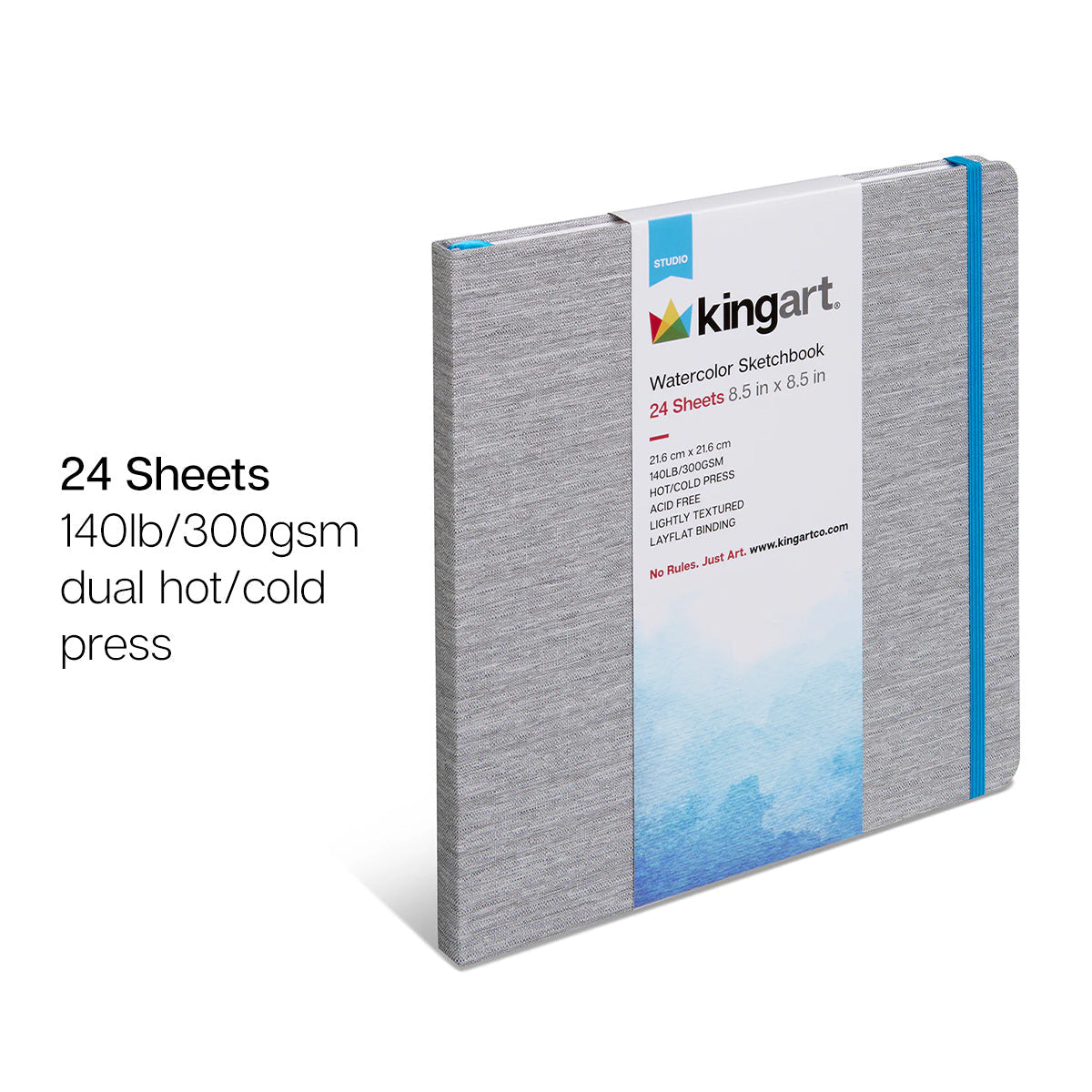 Watercolor Paper Sketchbook 8.5x8.5 24 Pages from KINGART