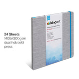 Watercolor Paper Sketchbook 8.5x8.5 24 Pages from KINGART