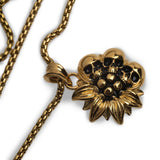 Sunflower Gold Skull Necklace from Zapps Clothing
