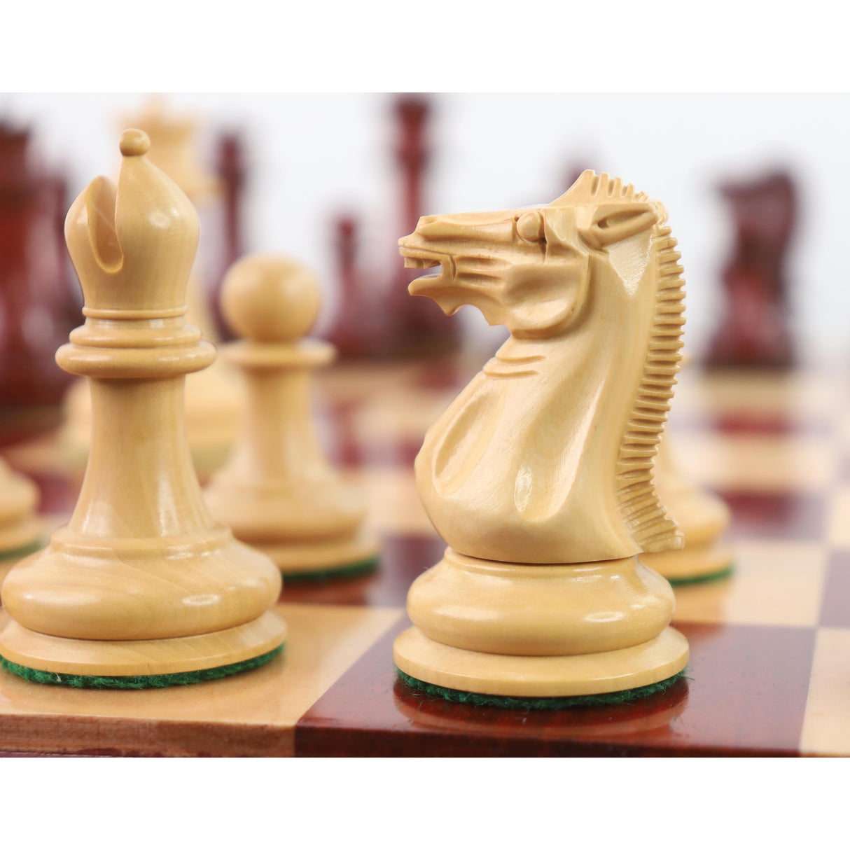 Jacques Cook Staunton Collectors Chess Set- Chess Pieces Only- Bud Rosewood 1849 - 3.75" From Royal Chess Mall
