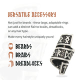 Rune Beard Rings - (Silver - 8) from Norse Tradesman