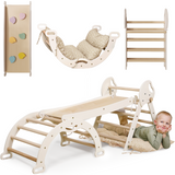 4in1 Montessori Climbing Set: Pikler Triangle, Arch, Slide Board, and Cushion for Toddlers (1–3 Years) from Goodevas