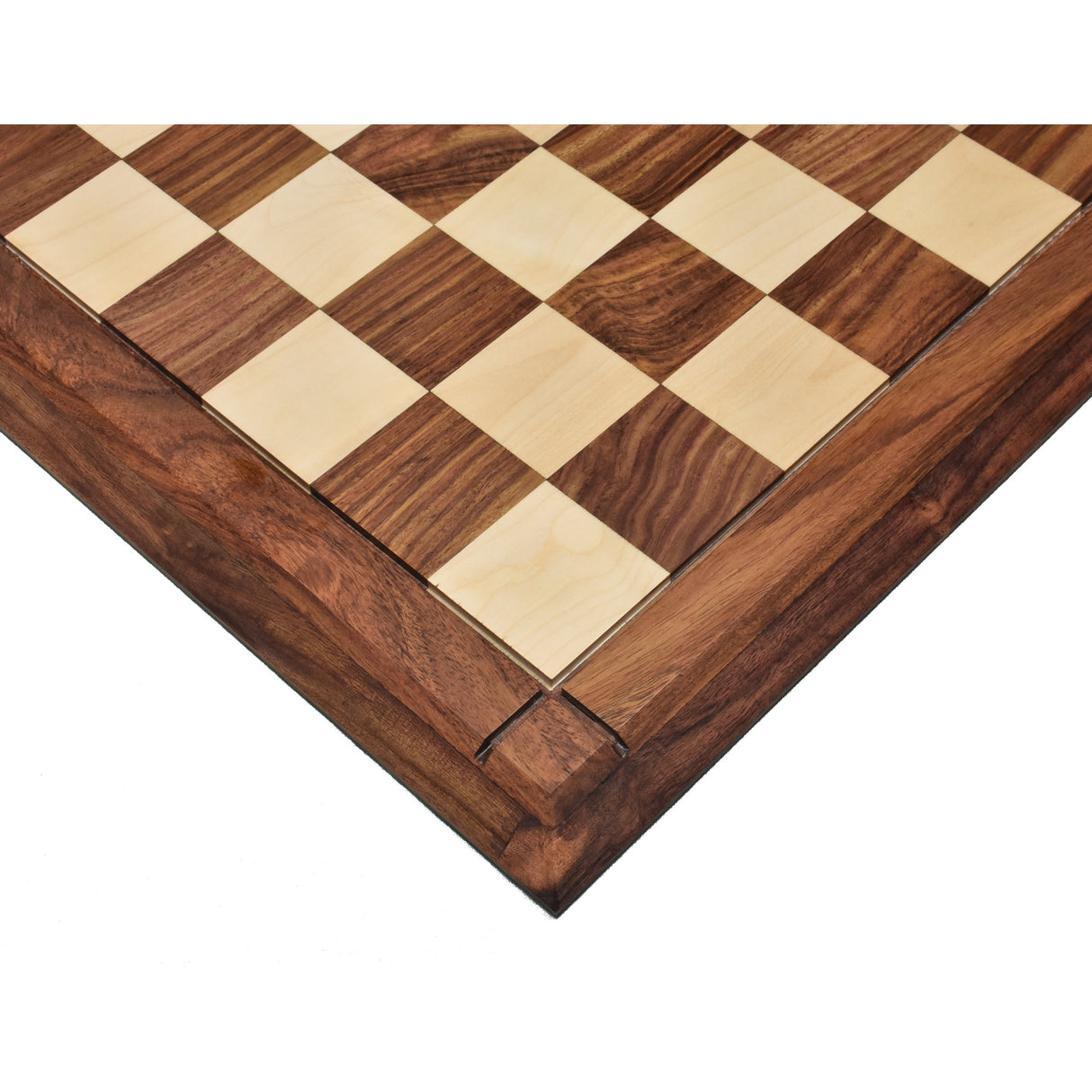 21" Drueke Style Golden Rosewood & Maple Wood Chess board - 55 mm square - Matt Finish from Royal Chess Mall