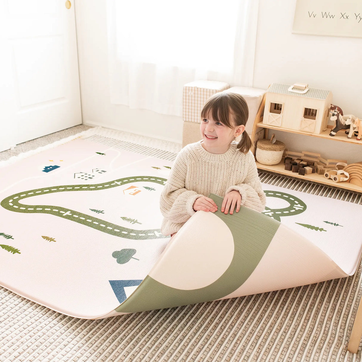 Tiny Land® Double-Sided Baby Playmat Forest Track Wonder From Tiny Land