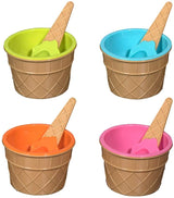 Ice Cream Bowls And Spoons - 2 Orange 2 Pink 2 Light Green 2 Sky Blue from Hammont