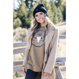 UPTOP WESTERN SKULL 3.0 CREWNECK SWEATSHIRT From UpTop