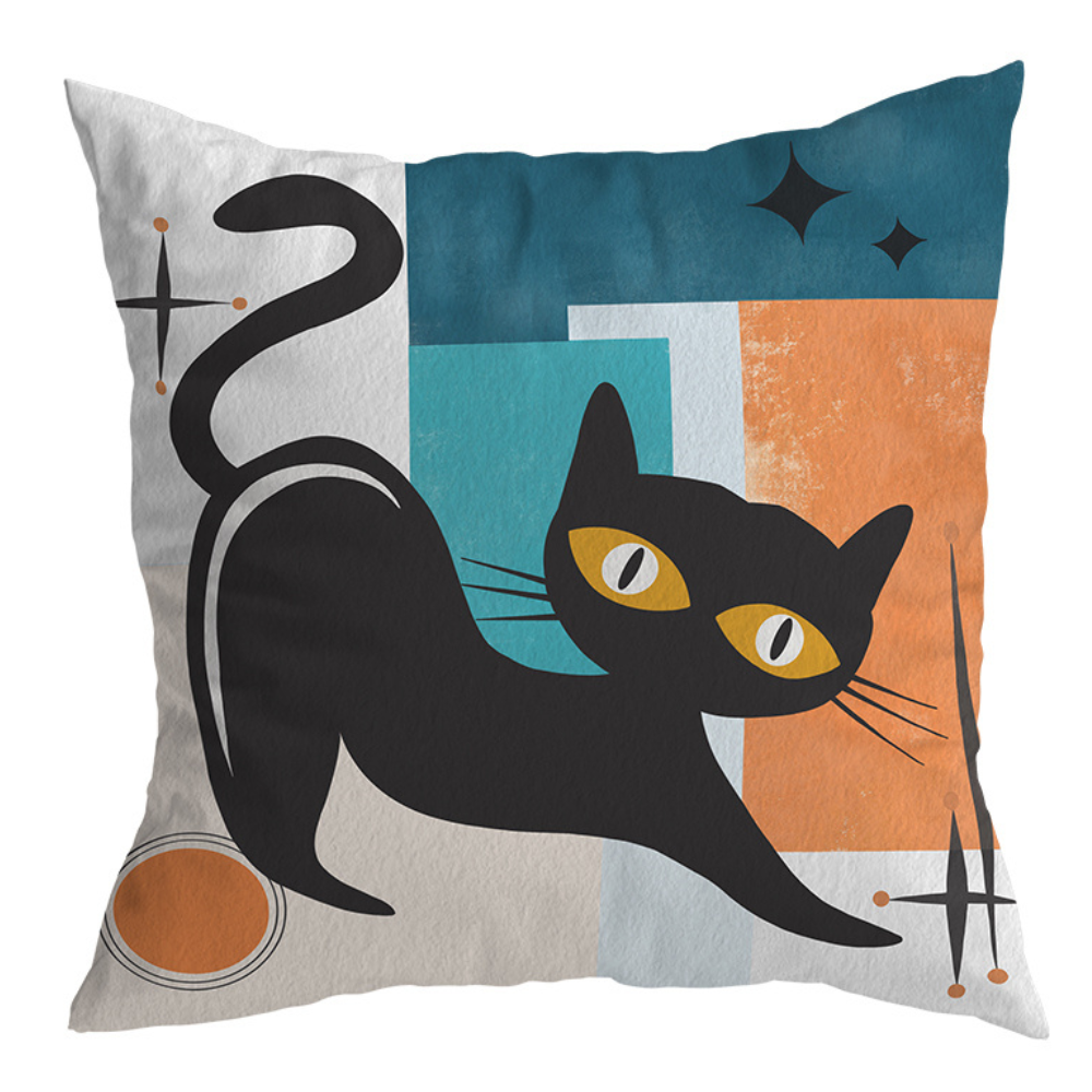 Atomic Retro Feline Cushion Cover from Moderny