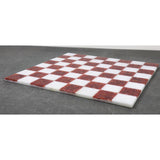 Borderless Marble Stone Luxury Chess Board 18'' - Red and White  From Royal Chess Mall