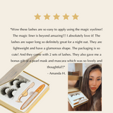 Natural False Eyelashes - No Glue Black Eyeliner and Lashes Kit from Epilynx Skincare and Cosmetics
