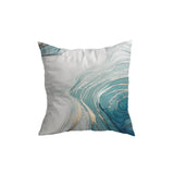 Turquoise Gold Marble Pattern Cushion Covers from Moderny