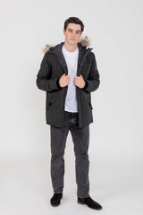 Men's Hudson Ultra Lite Hooded Winter Parka Coat From FAD