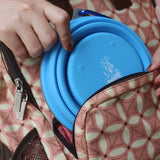 Mr. Peanut's 30oz Collapsible Silicone Camping Bowl with Lid & Foldable Fork from Mr. Peanut's Pet Carriers