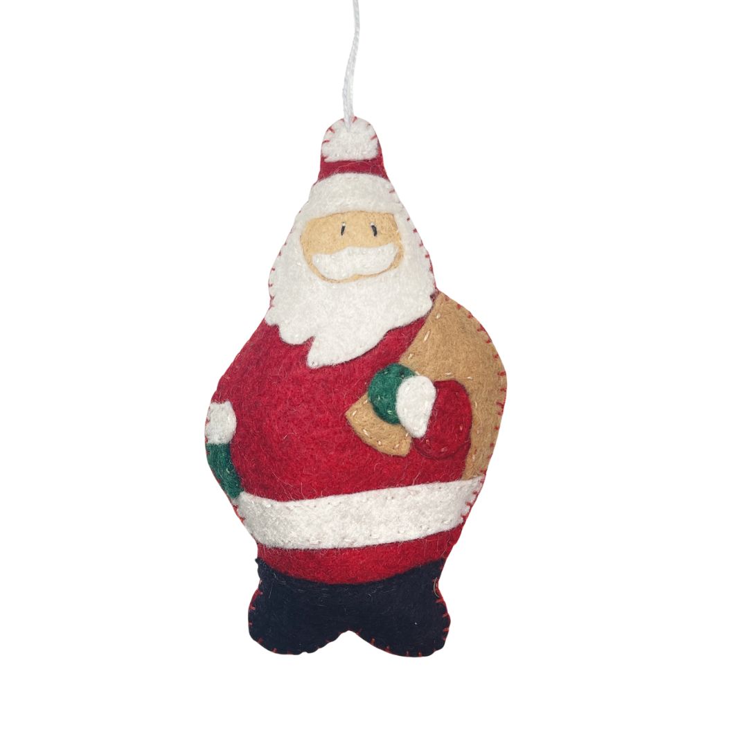 Whimsical Felt Santa Ornament from Upavim Crafts