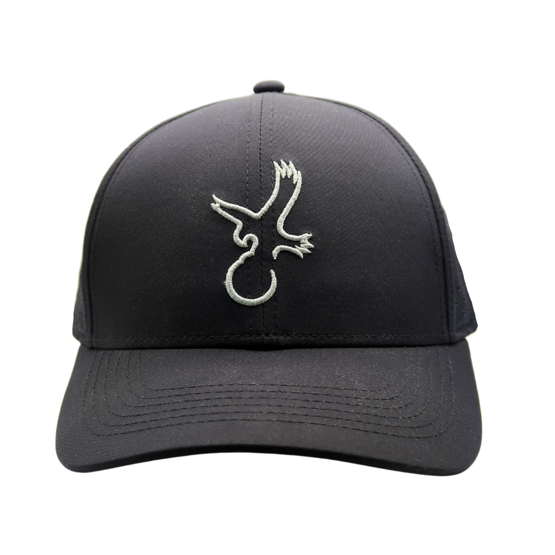 Black/Grey Eagle Performance Hat from Talon Golf LLC