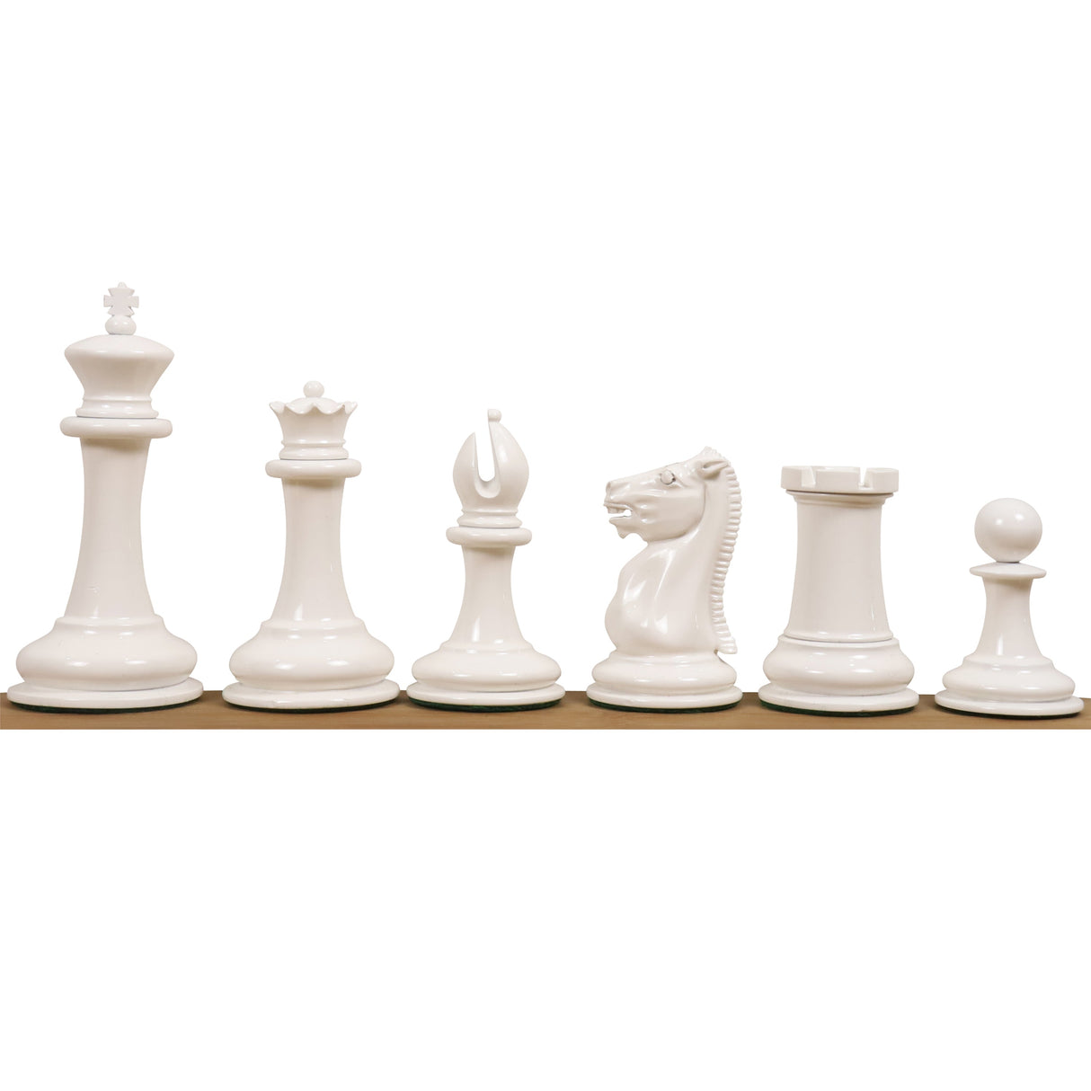Leuchars Cook Staunton Chess Set- Chess Pieces Only-Ivory& Crimson Lacquer-4.5" From Royal Chess Mall