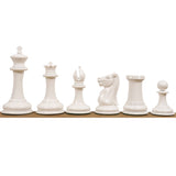 Leuchars Cook Staunton Chess Set- Chess Pieces Only-Ivory& Crimson Lacquer-4.5" From Royal Chess Mall