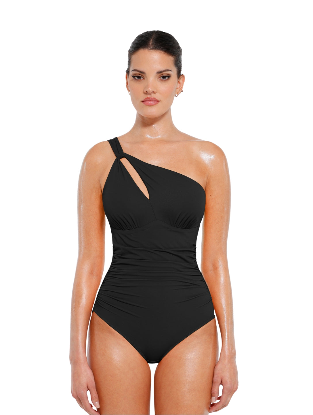 Cut-Out One-Shoulder Shapewear Swimsuit from HeyShape