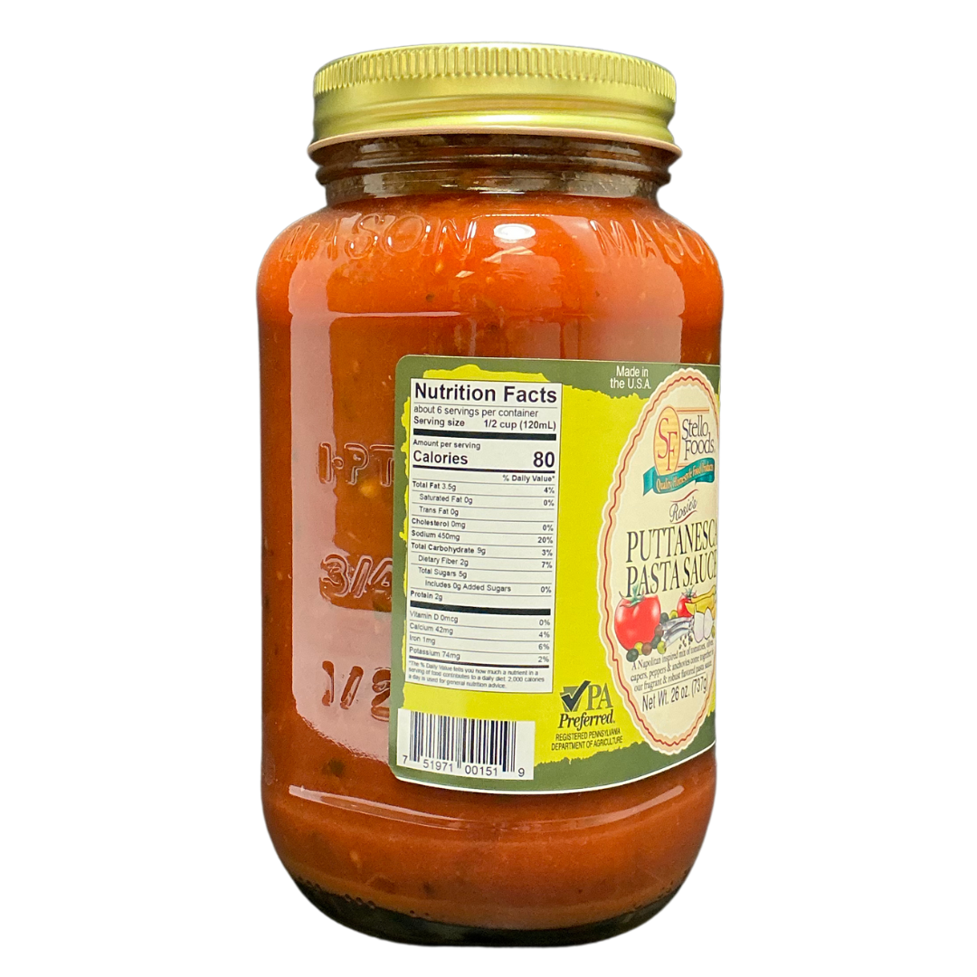 Stello Foods - Rosie's Puttanesca Pasta Sauce 26 oz from Stello Foods