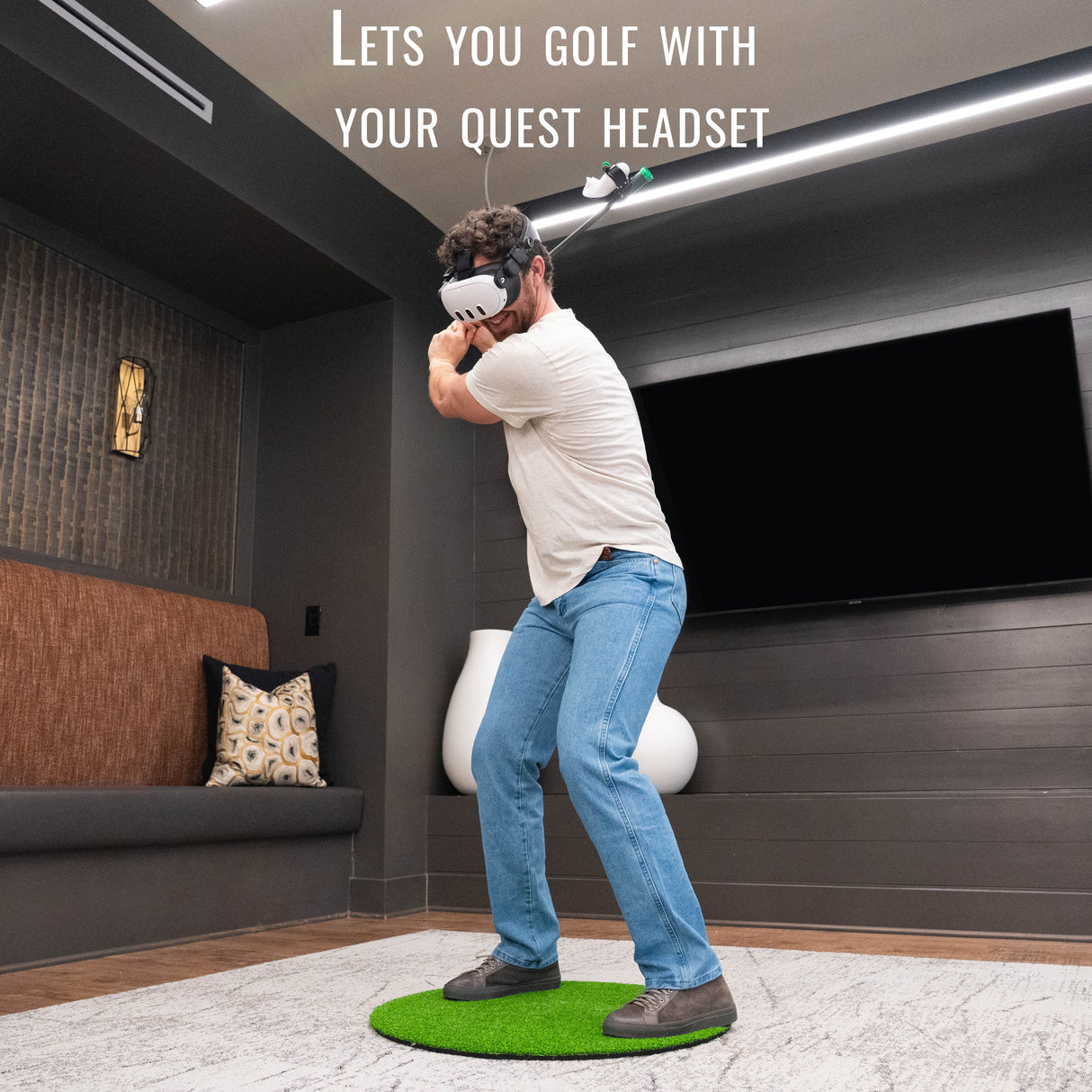 DriVR Elite -  Adjustable VR Weighted Golf Club Handle Accessory - Compatible with Quest 2, 3/3s, and Pro from DeadEyeVR