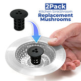 REPLACEMENT MINI MUSHROOM 2-PACK FOR KITCHEN SINKSHROOM from TubShroom.com