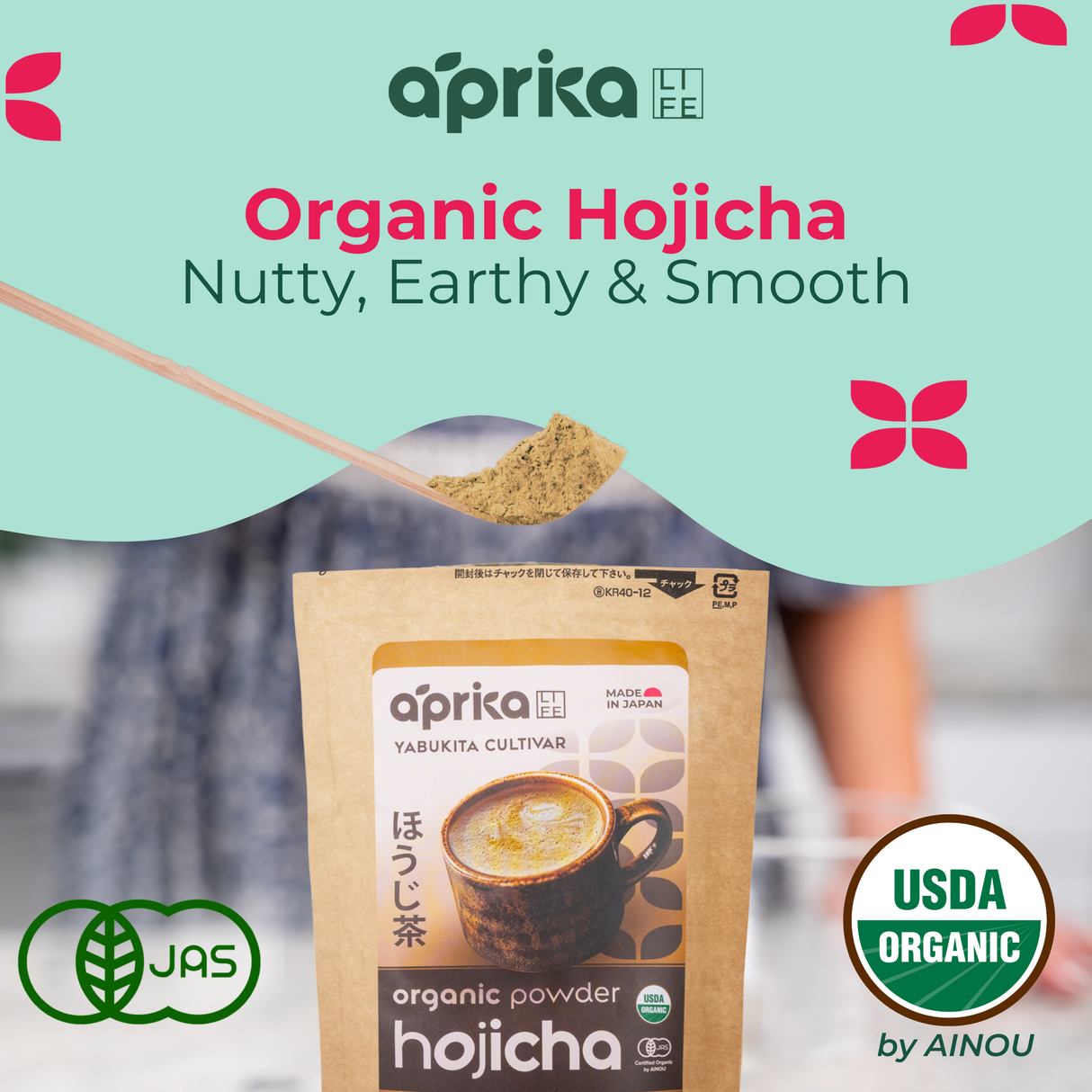 Hojicha Green Tea Powder from Aprika Life