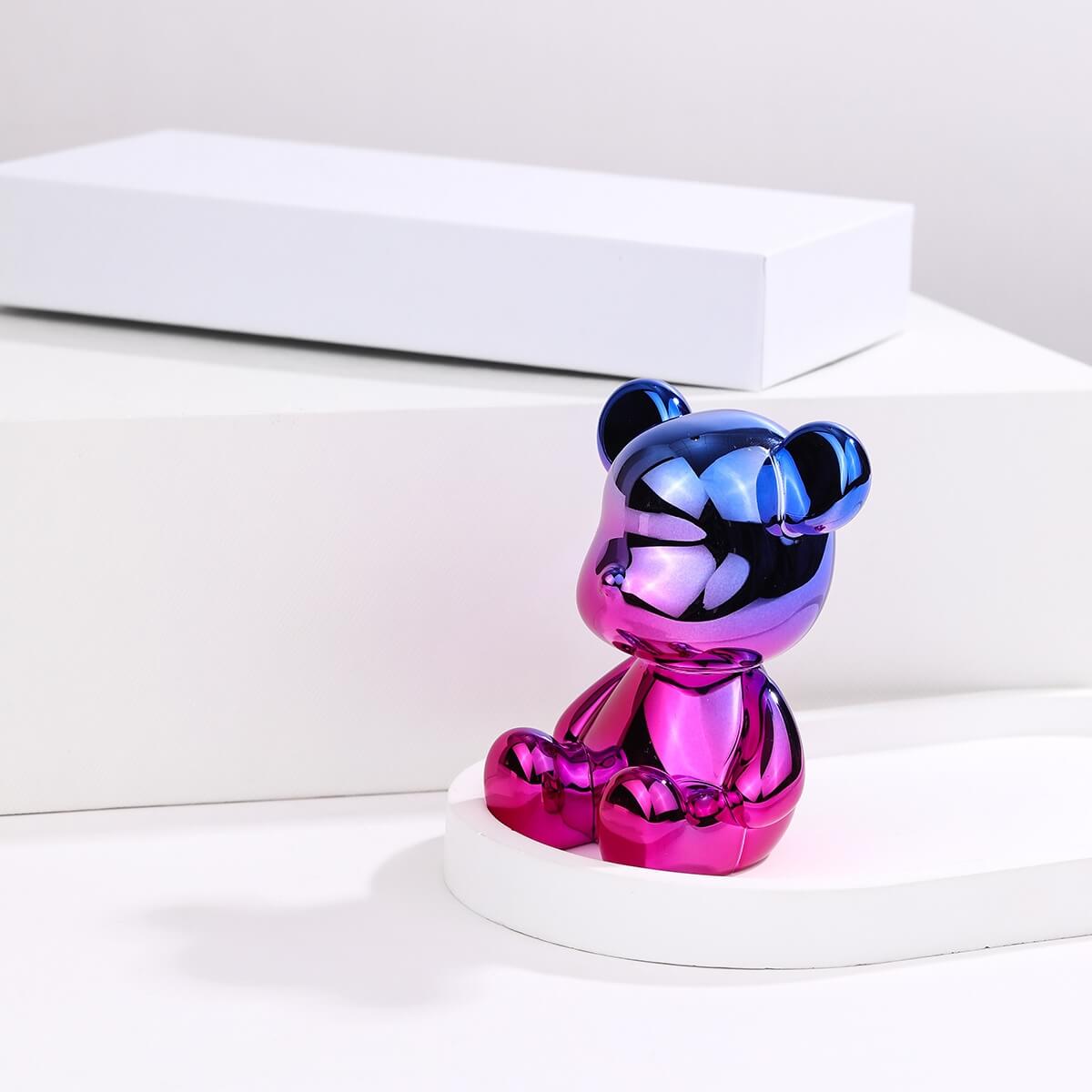Gradient Mini Art Bear Figurine from Moderny