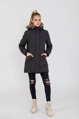 Women's Louise Ultra Lite Hooded Winter Parka Coat From FAD