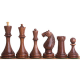 Botvinnik Flohr-II Soviet 1935 Chess Pieces Only Set -Golden Rosewood- 4.4" King From Royal Chess Mall