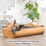 PupProtector™ Faux Leather Memory Foam Dog Car Bed - Camel From Paw.com
