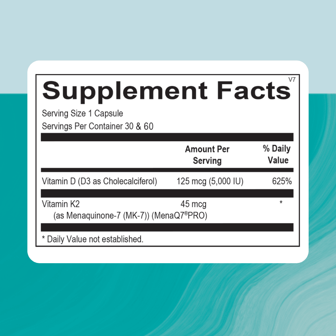 Vitamin K2 with D3 | 60 Capsules from Serawise