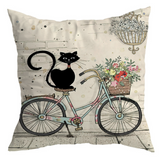 Vintage Black Cat Cushion Covers from Moderny