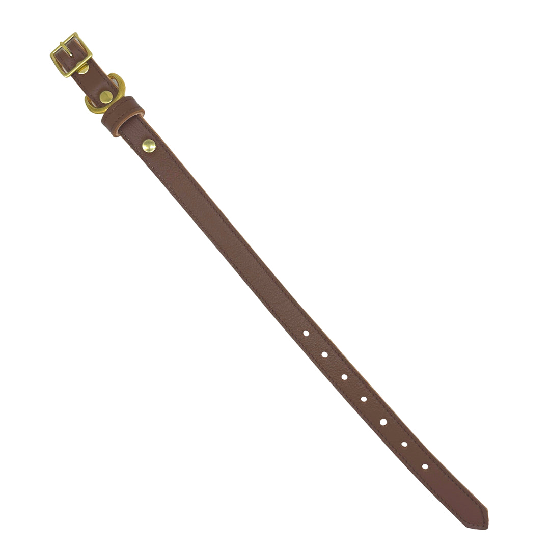 Plain Leather Dog Collar from Bonne et Filou