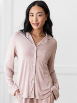 Women's Bamboo Stretch-Knit Long Sleeve Pajama Set TALL from Cozy Earth