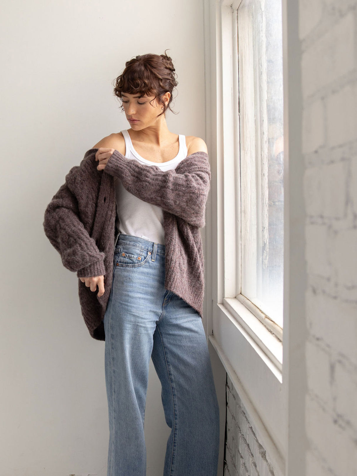 Oversized Cable Knit Cardigan from Cozy Earth