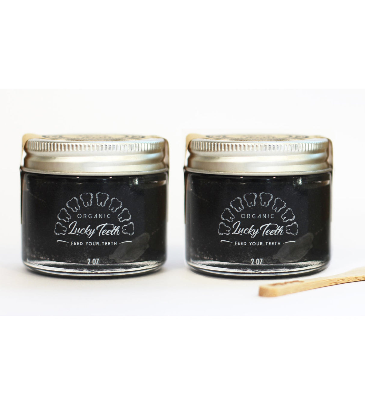 Organic Charcoal Toothpaste XTRA Whitening in Glass Jar - Eco Friendly Teeth Whitening From Lucky Teeth