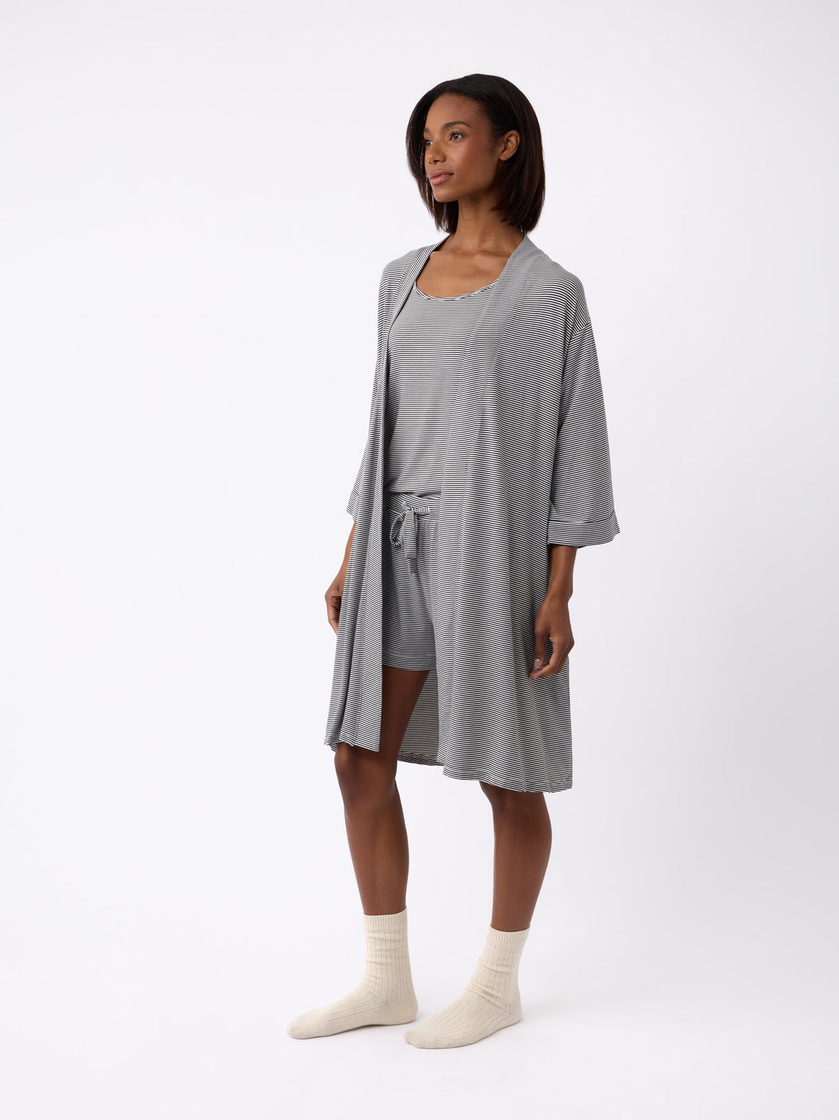 Women's Bamboo Stretch-Knit Kimono Robe from Cozy Earth