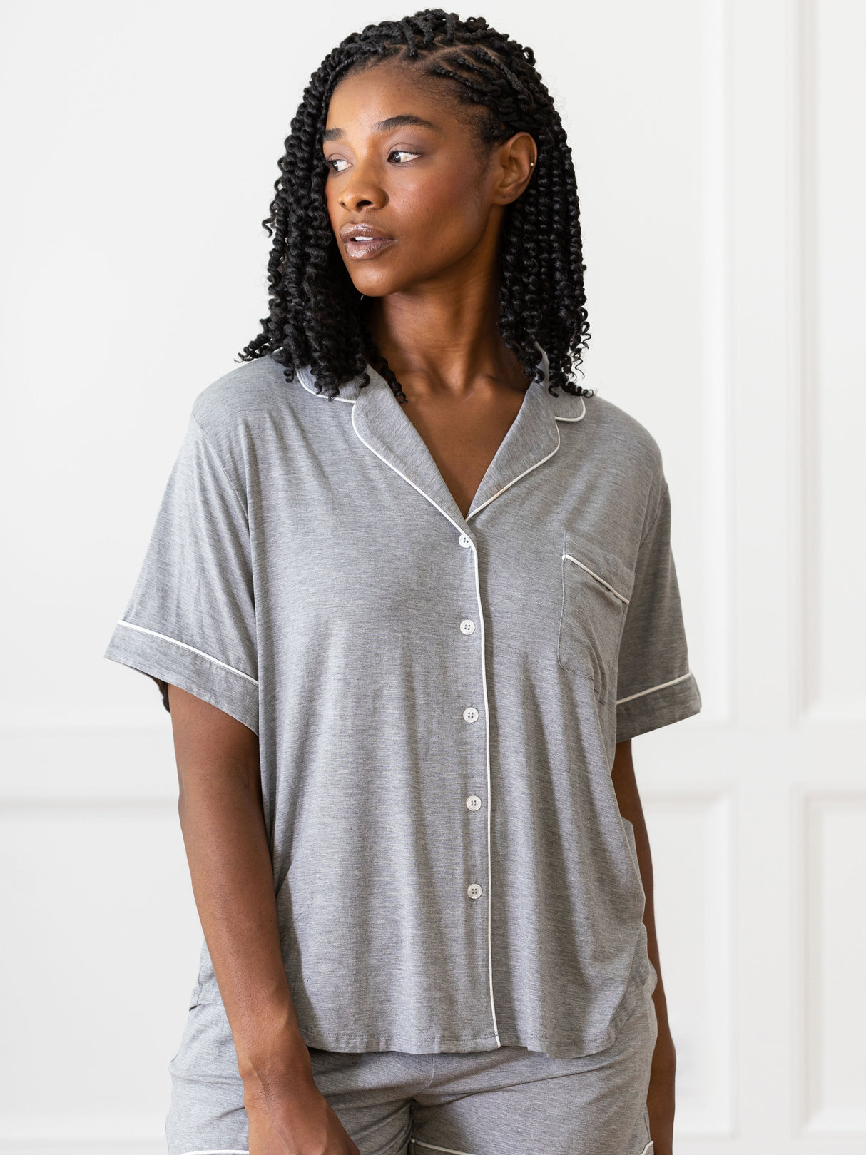 Women's Bamboo Stretch-Knit Short Sleeve Pajama Set from Cozy Earth